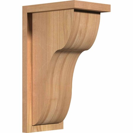 Ekena Millwork Carmel Smooth Corbel w/Backplate, Western Red Cedar, 7 1/2"W x 10"D x 18"H COR08X10X18CAR01SWR